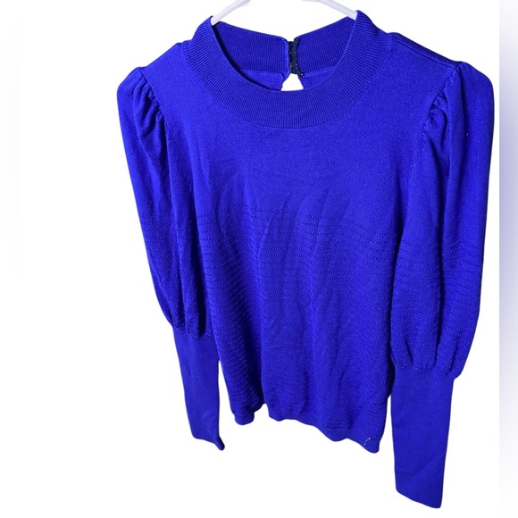 Sezane Royal Blue Crew Neck Sweater - Picture 1 of 8